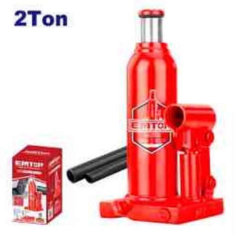 Professional 2Ton Hydraulic Bottle Jack - Safety Valve 180-333mm Height 2.5kg Weight Precision Lifting Tool Workshop Equipment Color Box